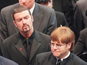 George Michael ed Elton John (JOHNNY EGGITT/AFP/Getty Images)