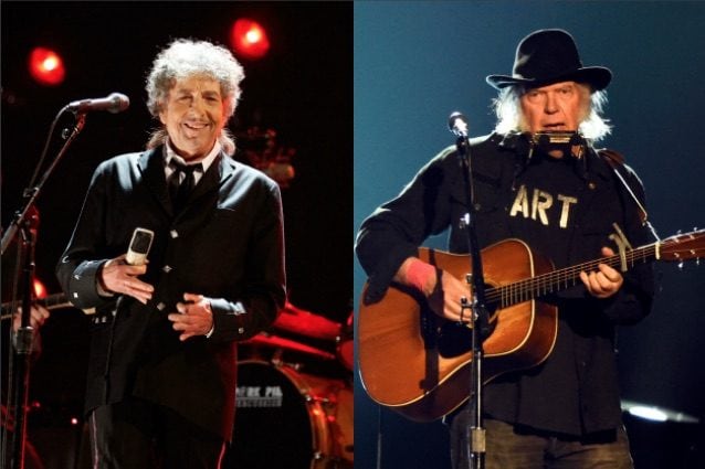 Bob Dylan e Neil Young insieme sul palco dopo 25 anni per suonare "Will The Circle Be Unbroken"