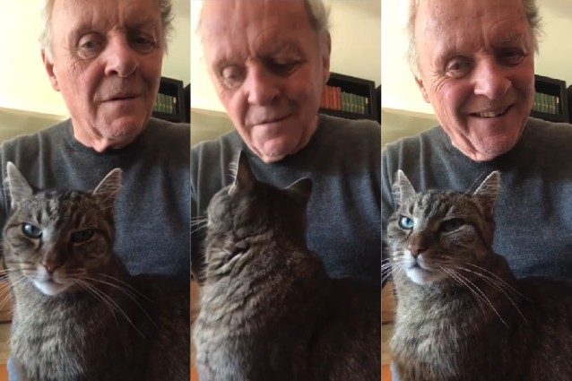 Anthony Hopkins suona per il suo gatto durante l'isolamento per Coronavirus