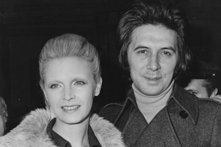 Singer Patty Pravo and her husband, art director Franco Baldieri, attending an event, circa 1972. (Photo by Keystone/Hulton Archive/Getty Images