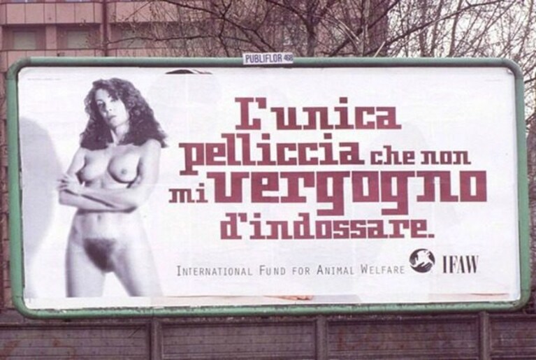 Marina Ripa di Meana, nuda per una campagna ambientalista