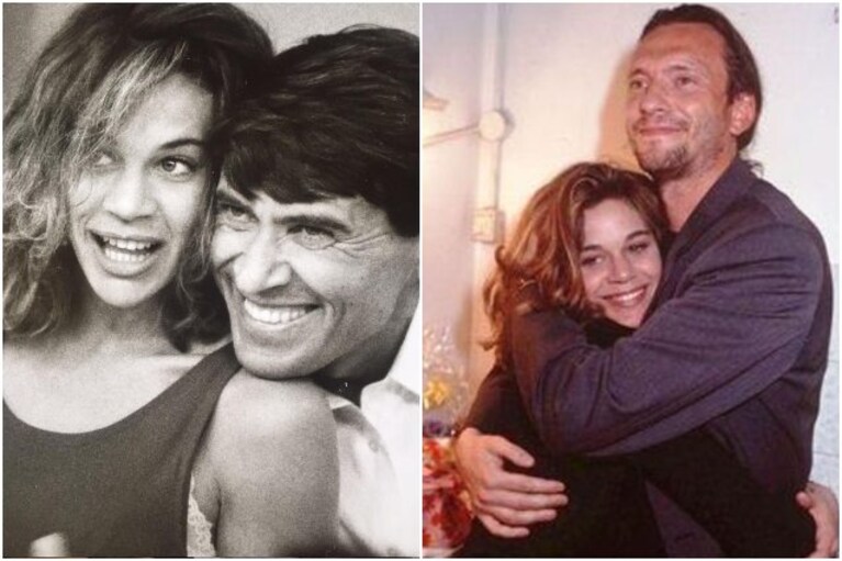 A sx Marianna Morandi con il padre Gianni, a dx Marianna Morandi con l'ex compagno Biagio Antonacci