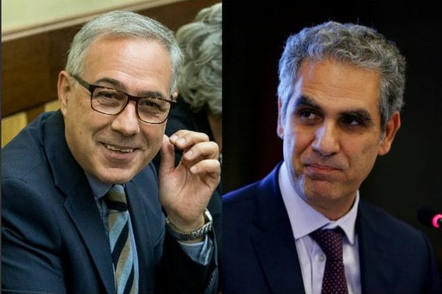 Il membro della commissione di Vigilanza Rai in quota Pd Michele Anzaldi e l’attuale presidente Marcello Foa