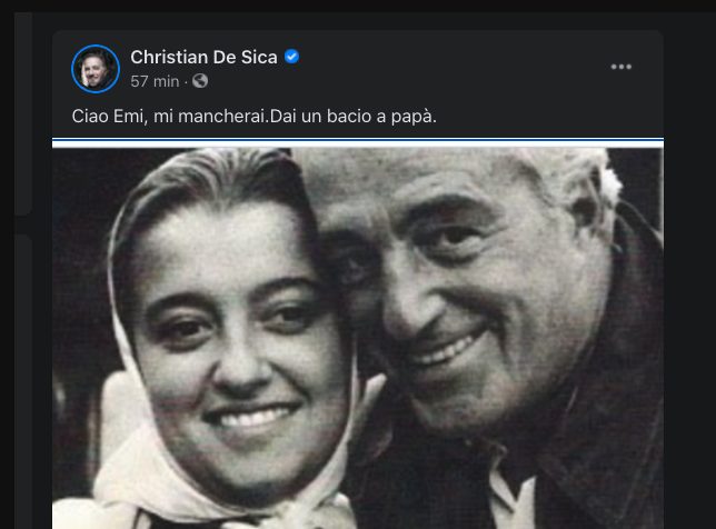 Morta Emi, prima figlia di Vittorio De Sica. L'addio del fratello Christian: "Mi mancherai"