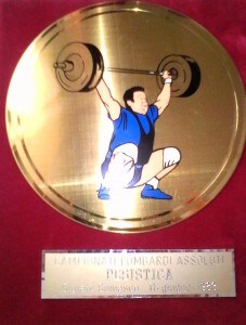 Medaglia vinta da Max Bonfanti alle regionali lombarde negli anni ’80