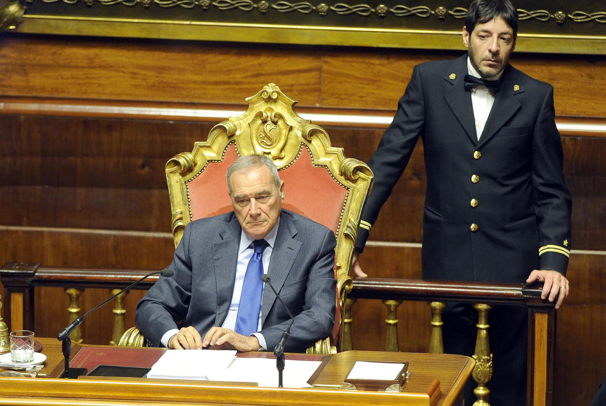 Foto Fabio Cimaglia / LaPresse07–12–2016 RomaSenato. Voto di Fiducia sulla Legge di BilancioNella foto Pietro Grasso