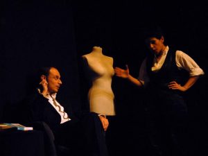 Gli attori Giuseppe Talarico e Serena Farnesi.