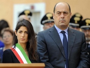 Virginia Raggi e Nicola Zingaretti