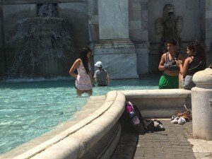 Bagno nel fontanone del Gianicolo – foto di repertorio