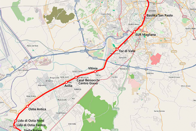 Mappa Treno Roma Lido