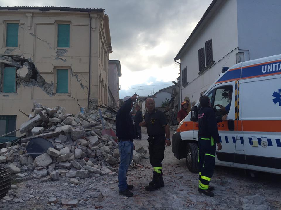 I primi soccorsi ad Amatrice
