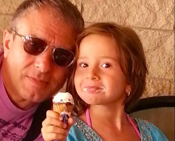 Carlo Chiodi con la figlia Angelica