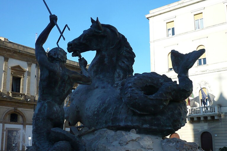 Fontana del Tritone in Piazza Barberini a Roma