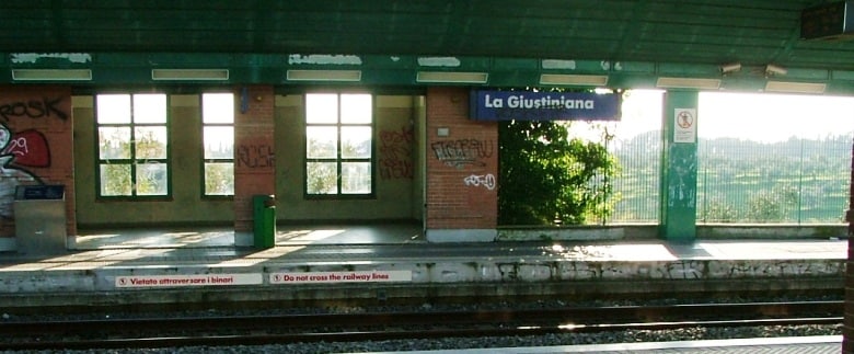La stazione ferroviaria della Giustiniana