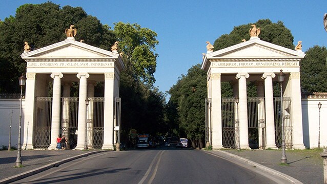Ingresso di Villa Borghese lato piazzale Flaminio