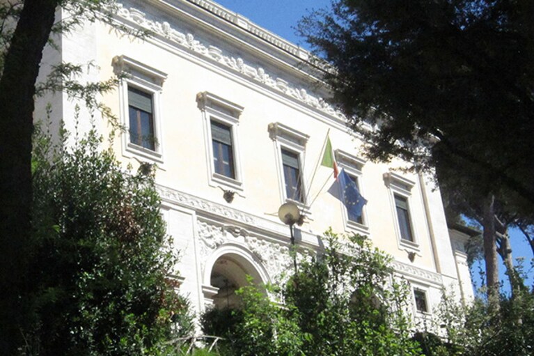 Esterno di Villa Lubin a Villa Borghese (Wikipedia).