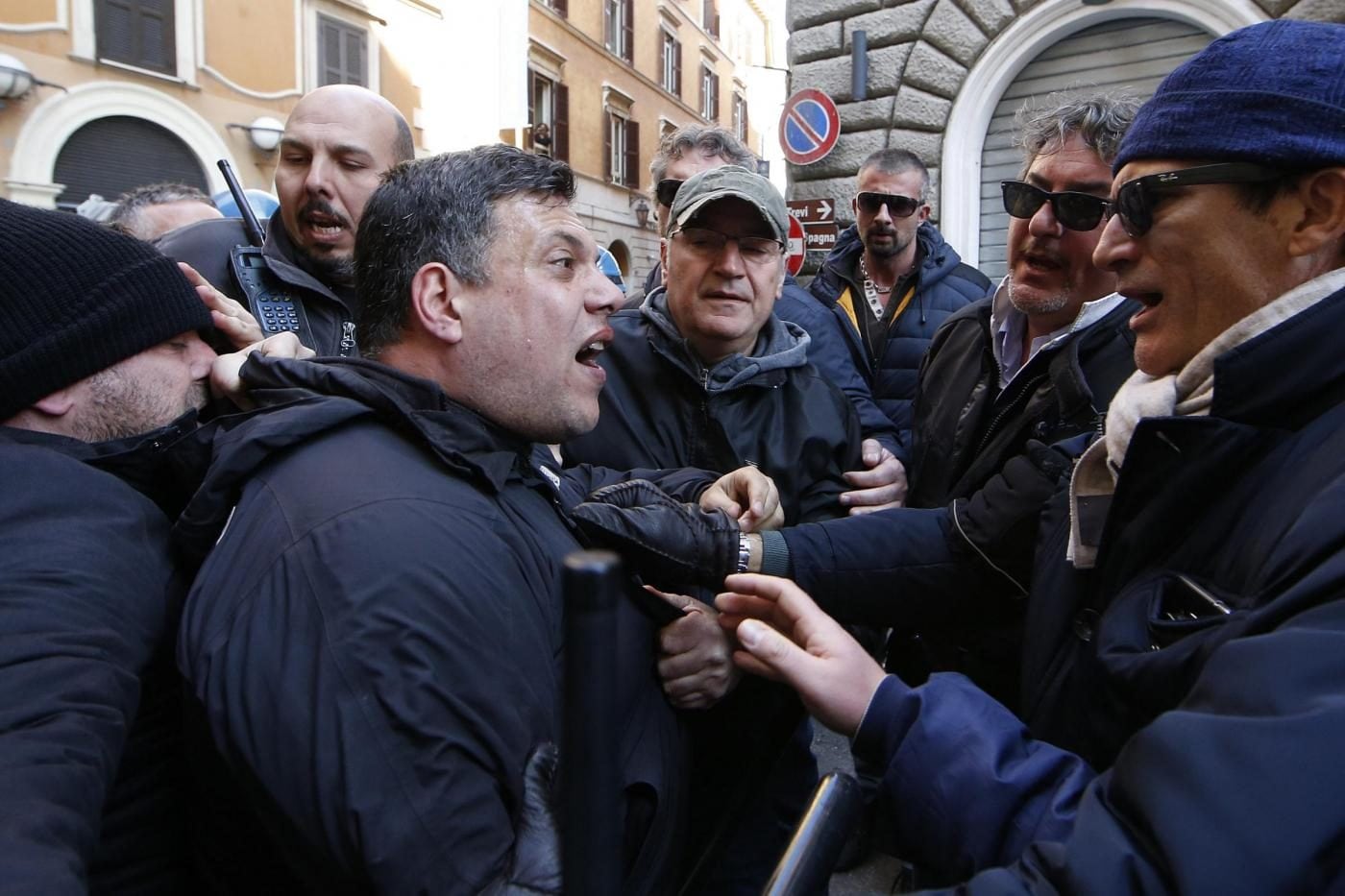 In foto Giuliano Castellino di Forza Nuova