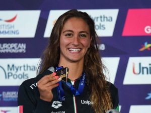 Simona Quadarella, 19enne romana, ha conquistato due medaglie d’oro agli Europei di nuoto a Glasgow