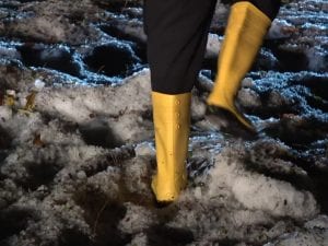 La grandine che ha ricoperto le strade di Roma