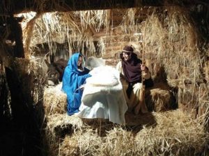 Il presepe vivente allestito a Porta Asinaria