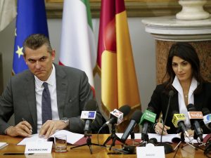 Virginia Raggi e Lorenzo Bagnacani