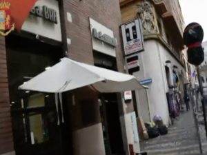 Uno dei bar sequestrati nel centro di Roma