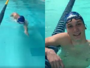 Manuel Bortuzzo in piscina