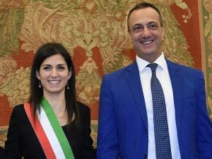 Marcello De Vito e Virginia Raggi