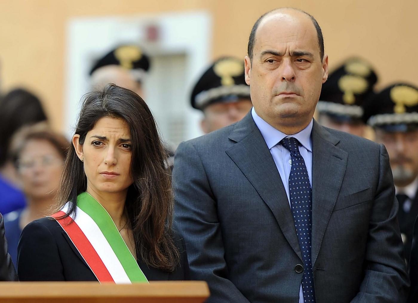 Virginia Raggi e Nicola Zingaretti