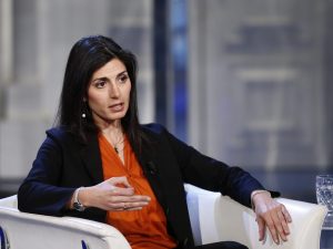 Virginia Raggi ospite della puntata di Porta a Porta del 20 marzo 2019.