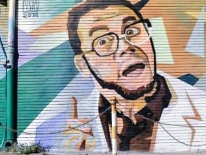 Il murales dedicato a Furio–Verdone