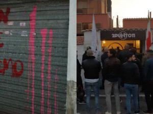 Vandalizzata la saracinesca dell’associazione di destra 2punto11 di Fiumicino