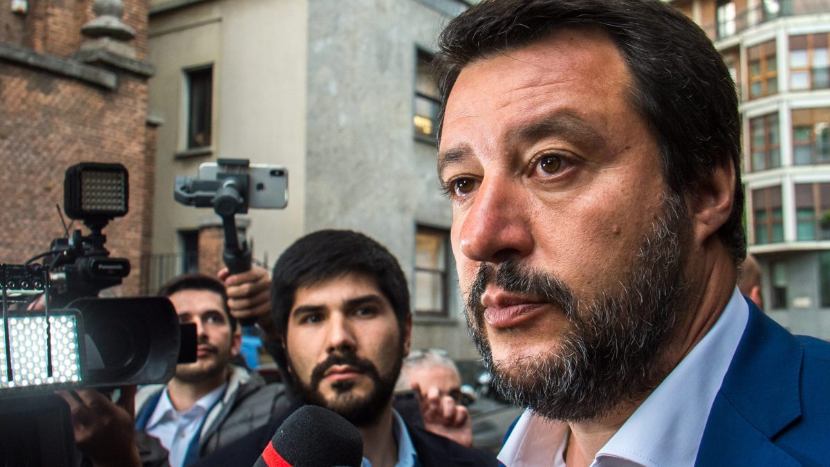 Matteo Salvini oggi a Milano
