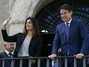 Virginia Raggi e Giuseppe Conte