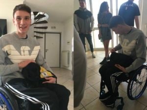 Manuel Bortuzzo e il labrador regalato per il suo 20esimo compleanno