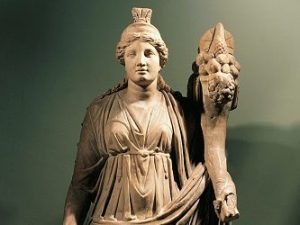 Una delle tante raffigurazioni della dea Fortuna.