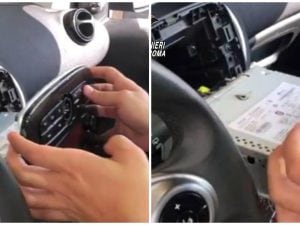 Il nascondiglio dell’auto dove era nascosta la cocaina