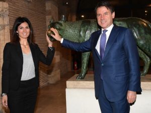Virginia Raggi e Giuseppe Conte