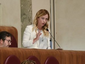 Giorgia Meloni in aula Giulio Cesare