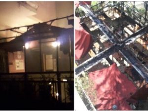 Le immagini dell’incendio in un ristorante a Centocelle. (Foto di Raffaele La Neve)