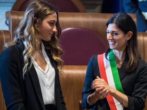 Simona Quadarella e Virginia Raggi