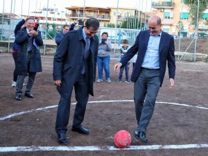 Nicola Zingaretti a Torre Maura