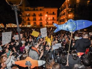 Manifestazione delle Sardine a Palermo