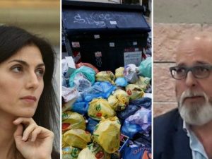 Virginia Raggi e il sindaco di Civitavecchia, Ernesto Tedesco