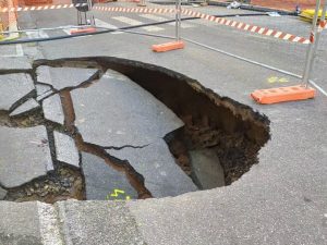 Voragine in via Pereira alla Balduina