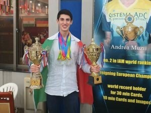 Andrea Muzii, campione del mondo della Memoria