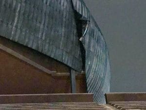 Danni alla cupola dell’Auditorium Parco della Musica di Roma