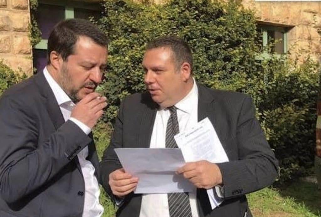 Angelo Pavoncello e Matteo Salvini
