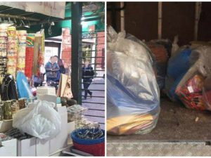 La merce sequestrata (Foto della polizia locale di Roma Capitale)