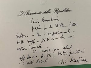 La lettera del Presidente Sergio Mattarella agli studenti della Carlo Pisacane